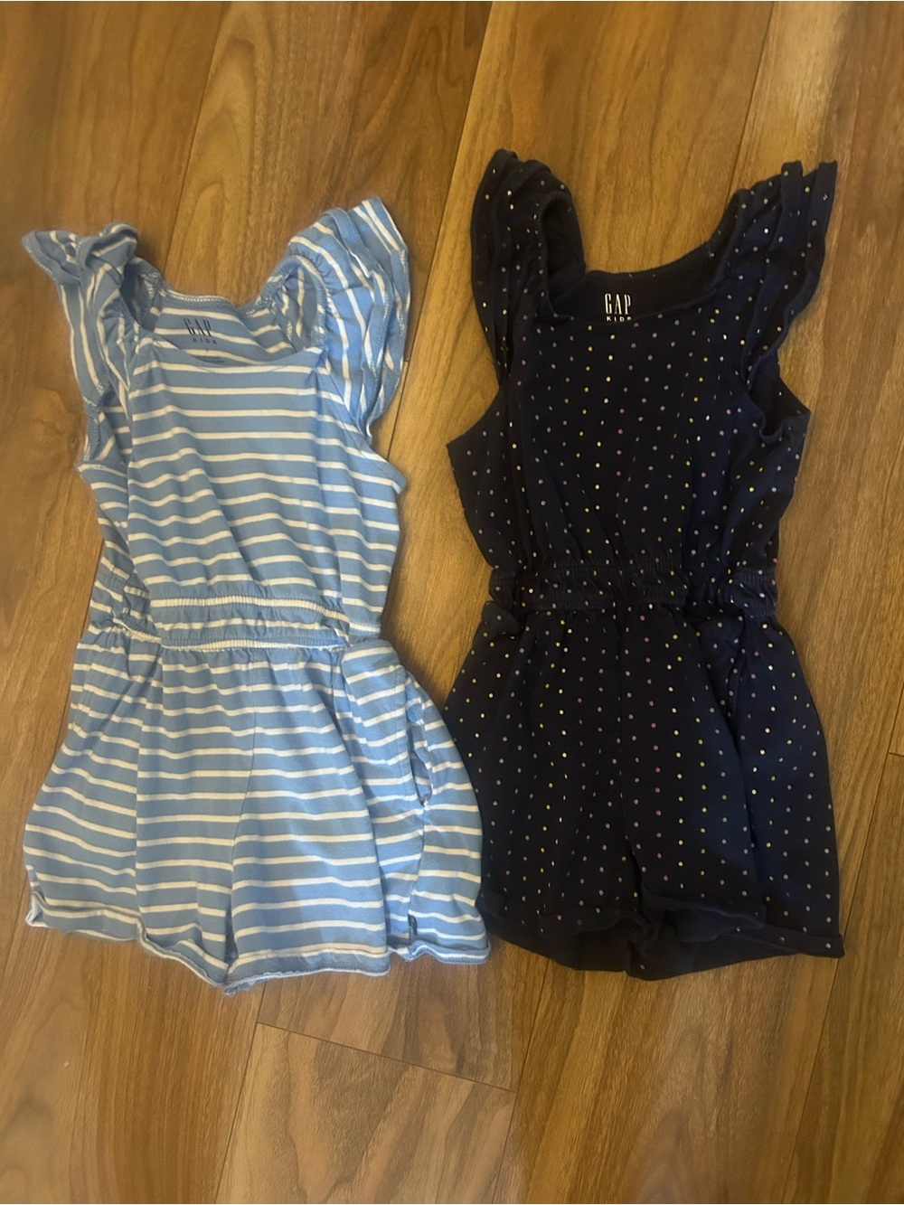 GAP Navy Romper with Gold Dot Accents